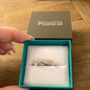 Effy diamond and 14k yellow gold band.